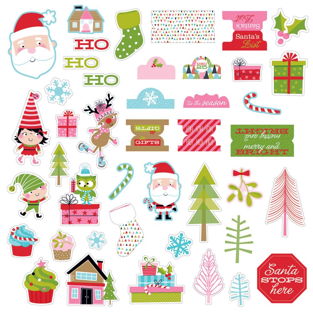 Santa Stops Here Paper Pieces Cardstock Die-Cuts - mrsbrimbles